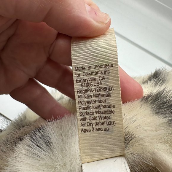 Folkmanis Hand Puppets Snowy Owl Plush White Spotted Stuffed Animal Toy Pet Hedw - Picture 10 of 12